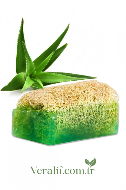Veralif - Sivilce Ve Leke Karşıtı Doğal Kabak Lifli Aloe Sabun